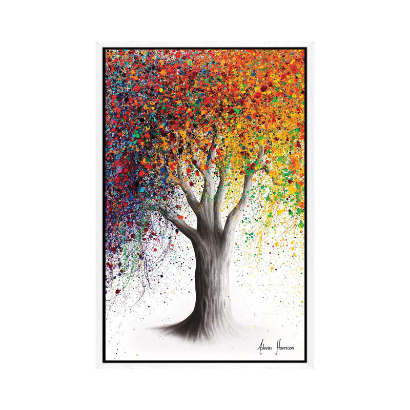 Superb Season Tree by Ashvin Harrison - Print on Canvas, White Framed, 66.04 cm H x 45.72 cm W