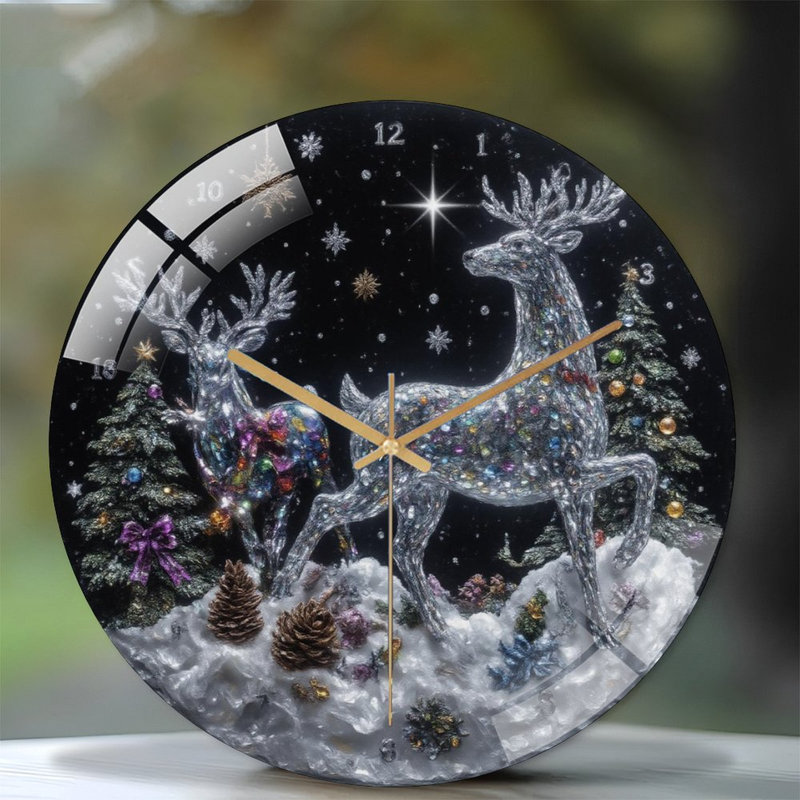Horloge murale en verre 12 po