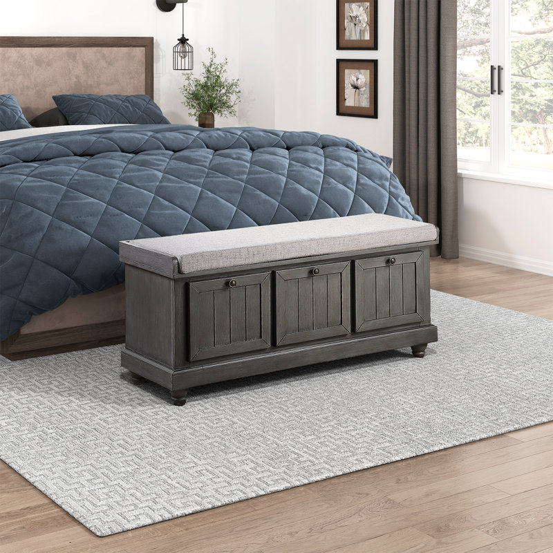 Branimirka Storage Bench, Gray, Gray