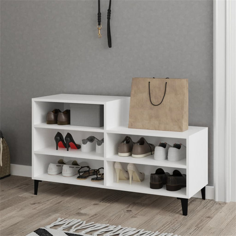 10 Pair Shoe Storage Cabinet, White