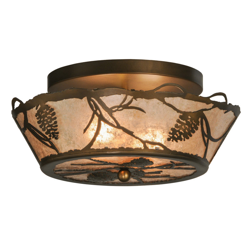 Whispering 2 - Light Flush Mount, 8" H x 16" W x 16" D