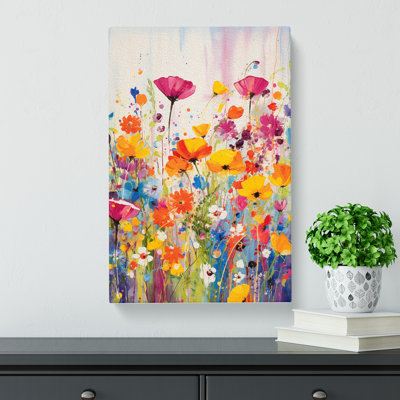 Wildflowers Action Painting - Print