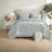 Chic Farmhouse Bedding Sets, Polyester Comforter & Sheets, Blue Floral Design