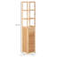 Armoire de salle de bain haute Kleankin avec tiroir et tablettes à lattes
