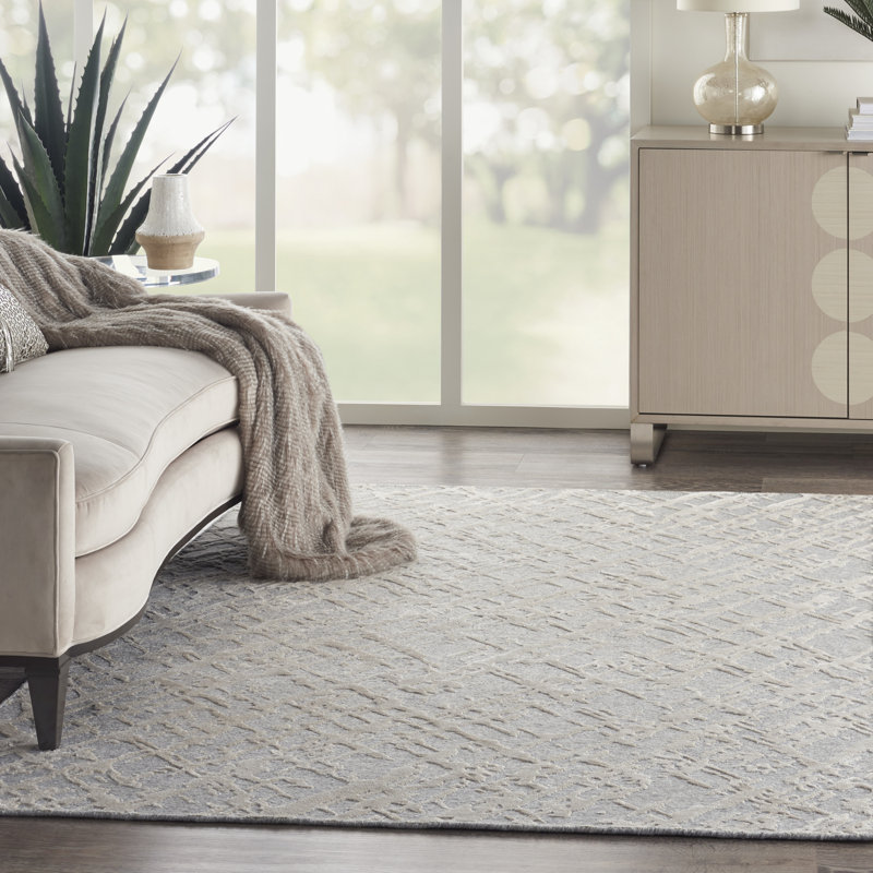 Nourison Theos 5'6" x 7'5" Sand Storm Modern Indoor Rug, Rectangle 5'6" x 7'5"