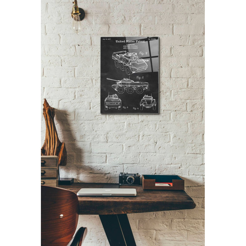Blindage de véhicule blindé, tableau noir breveté - impression sans cadre, H 16 po x l 12 po x P 0,12 po