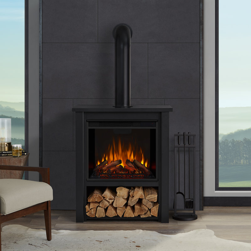 Hollis 32" Electric Fireplace by Real Flame, Black