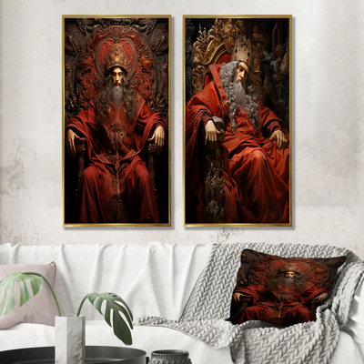 Modern Judaism Solomons Royal Throne - Judaism Wall Art Living Room Set Of 2