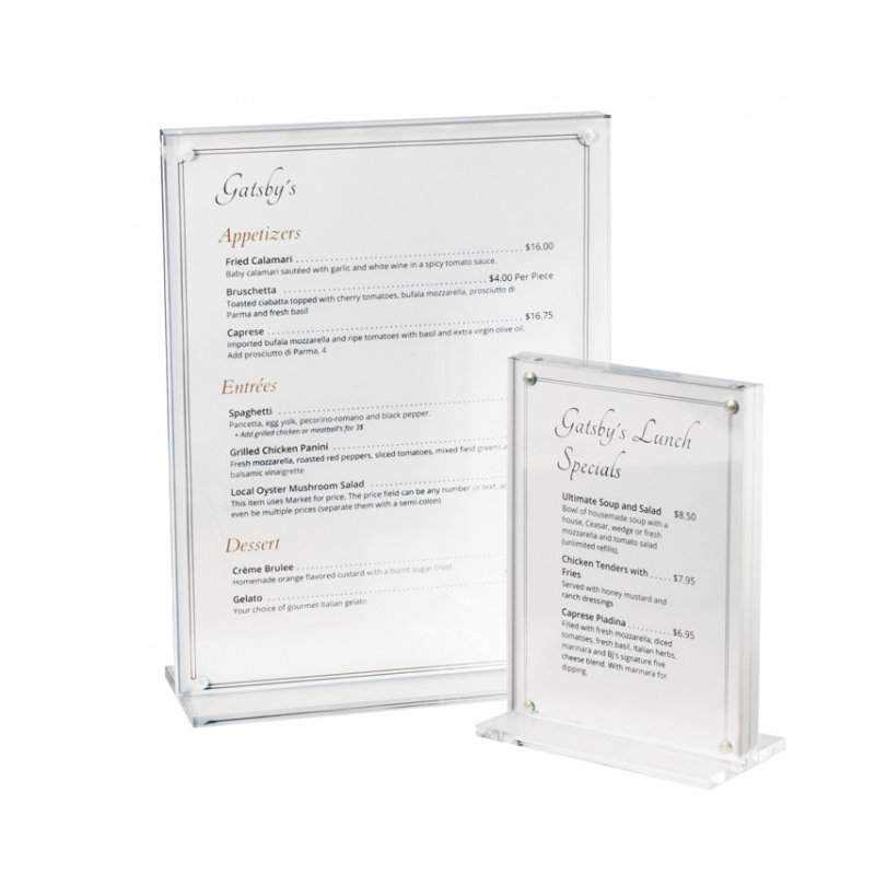 Clear Card Holder, 6" H x 4" W x 2" D