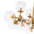 Bold Modern 13-Light Cluster Clear Glass Chandelier