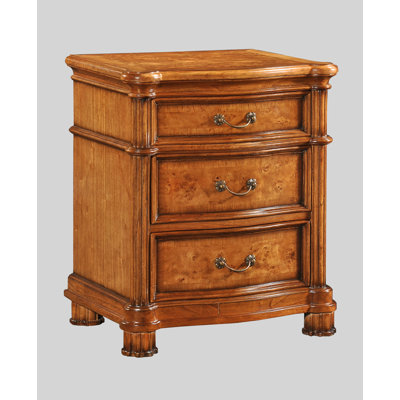 Alaba 60cm W Solid Wood Bedside Table