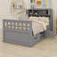 Platform Bed Frame With Storage Bookcases,Shelves And Drawers-289838079