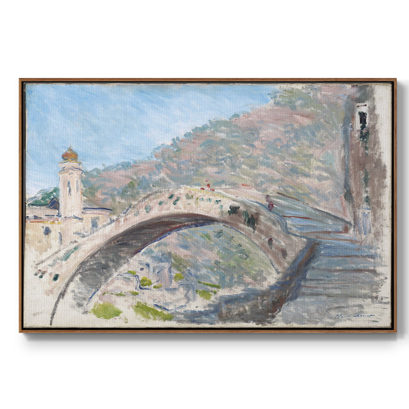 Dolceacqua, Bridge, 1884, reproduction d'art sur toile, H 17 po x l 25 po x P 2 po, Noyer