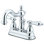 Kingston Brass Heritage Two-Handle 3-Hole Deck Mount 4" Centerset Bathroom Faucet with Plastic Pop-Up