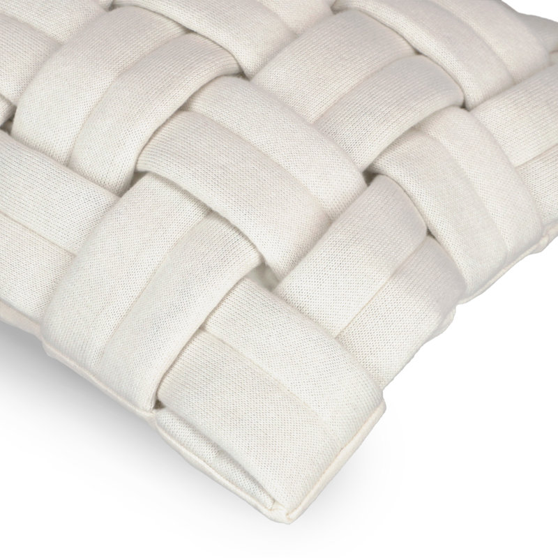 Rectangular Throw Cushion Cover, Cream