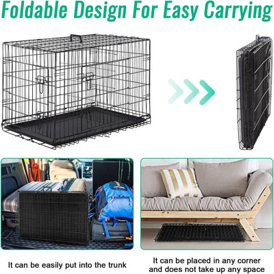 Cage pour chien pour chien de grande taille pliante en métal