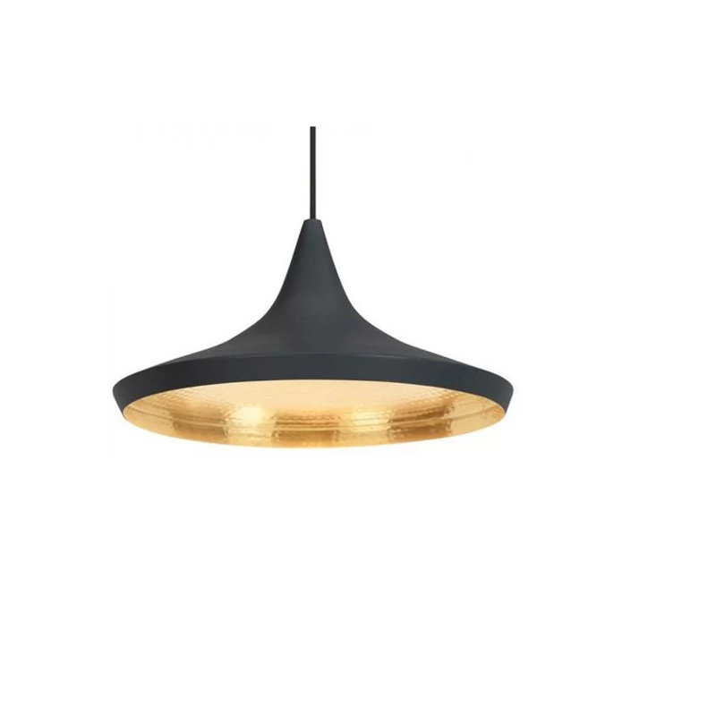Luminaire suspendu conique à 1 lumière Barrientos, H 8 po x l 14 po x P 14 po
