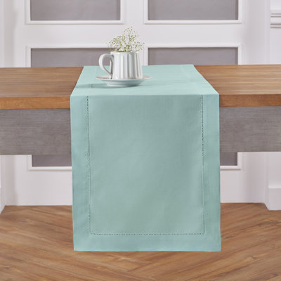 Cotton Linen Hemstitch Table Runner