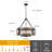 6 - Light 21.65" Dimmable Farmhouse Geometric Drum Chandelier Ceiling Lights for Foyer Kitchen Island Living Room-109402285