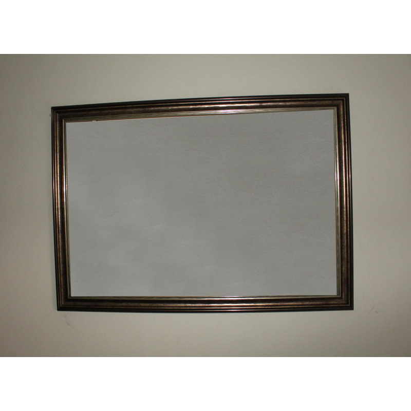 Roma Wood Flat Wall Mirror, 61cm H x 81cm W