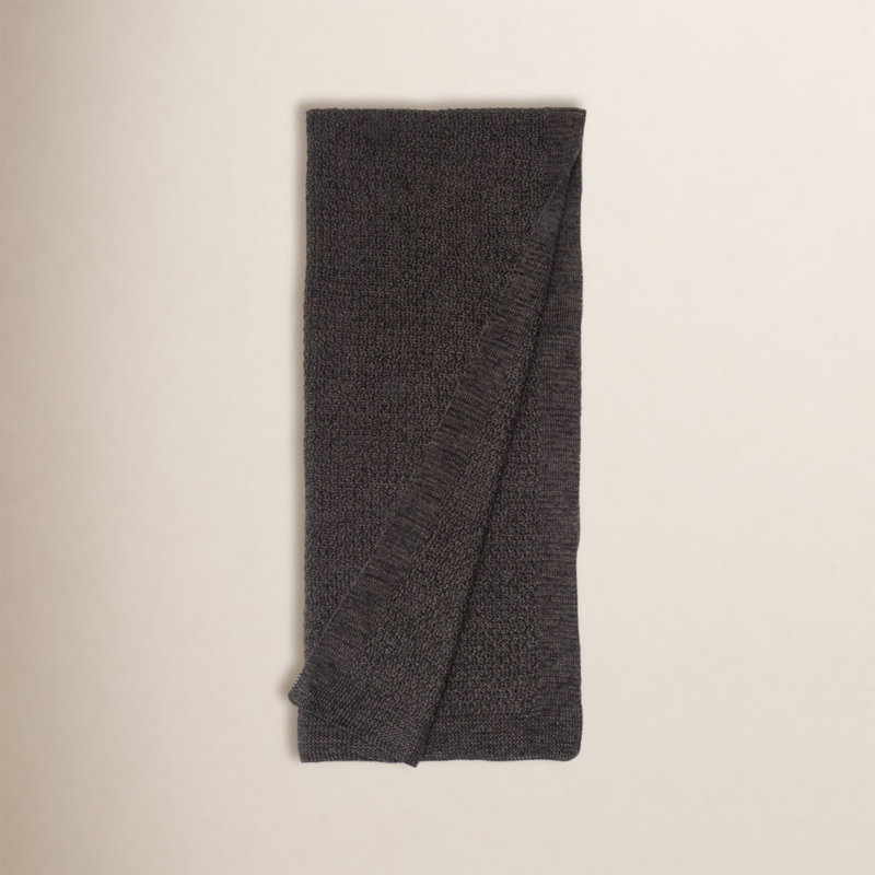 Artesia Knitted Throw Blanket, Black
