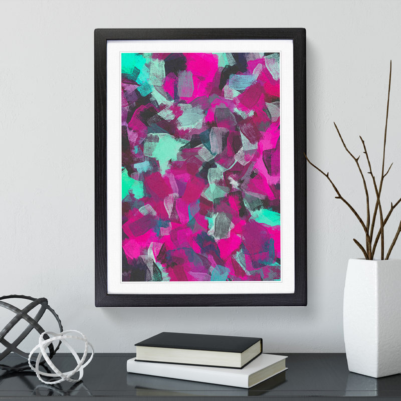 Eye Candy Abstract - Single Picture Frame Painting, Black, 64cm H x 46cm W x 2cm D