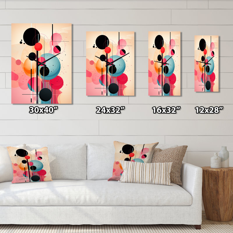 Horloge murale moderne Serendipity, H 32 po x l 16 po x P 1 po