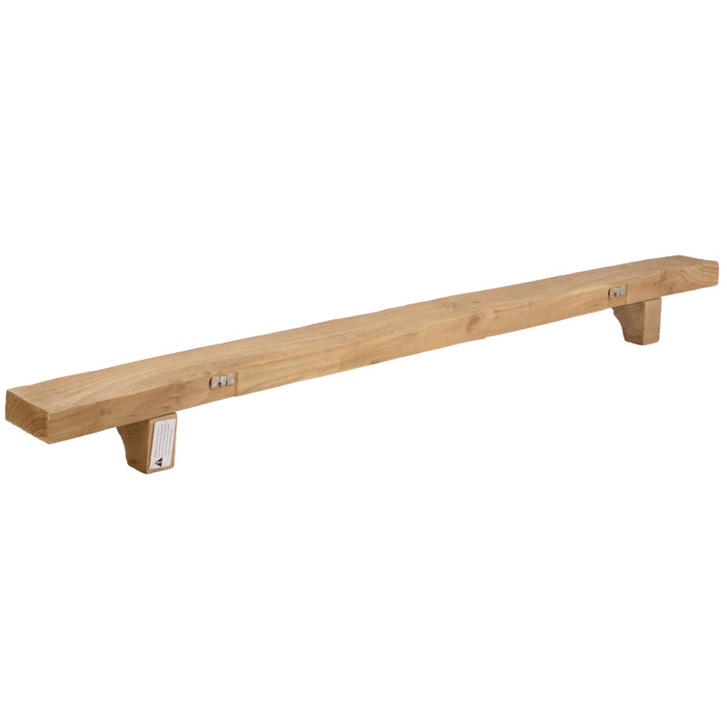 Keros Pine Mantel Shelf, Natural, 60" Width