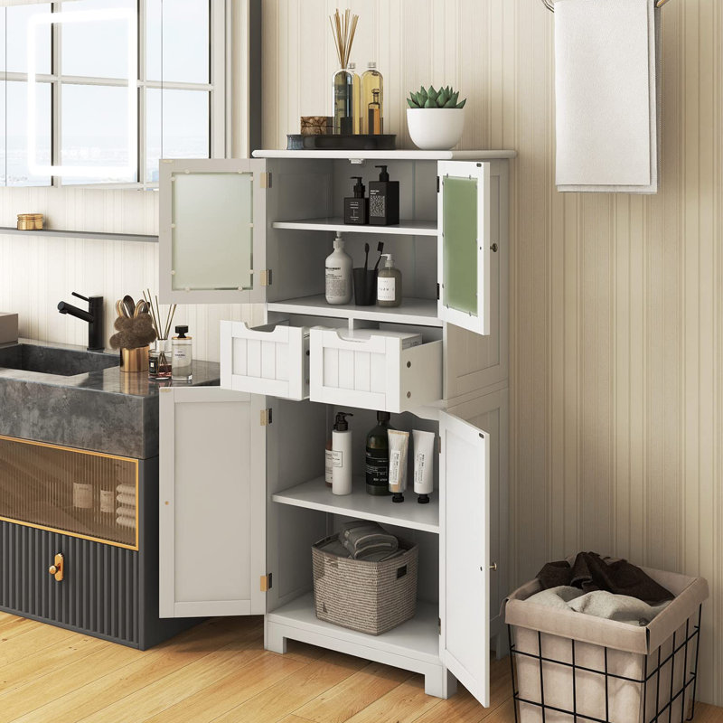 Brandia Freestanding Bathroom Cabinet, White