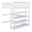 Lit mezzanine avec tablettes de rangement et bureau sous le lit-501454311-501454307