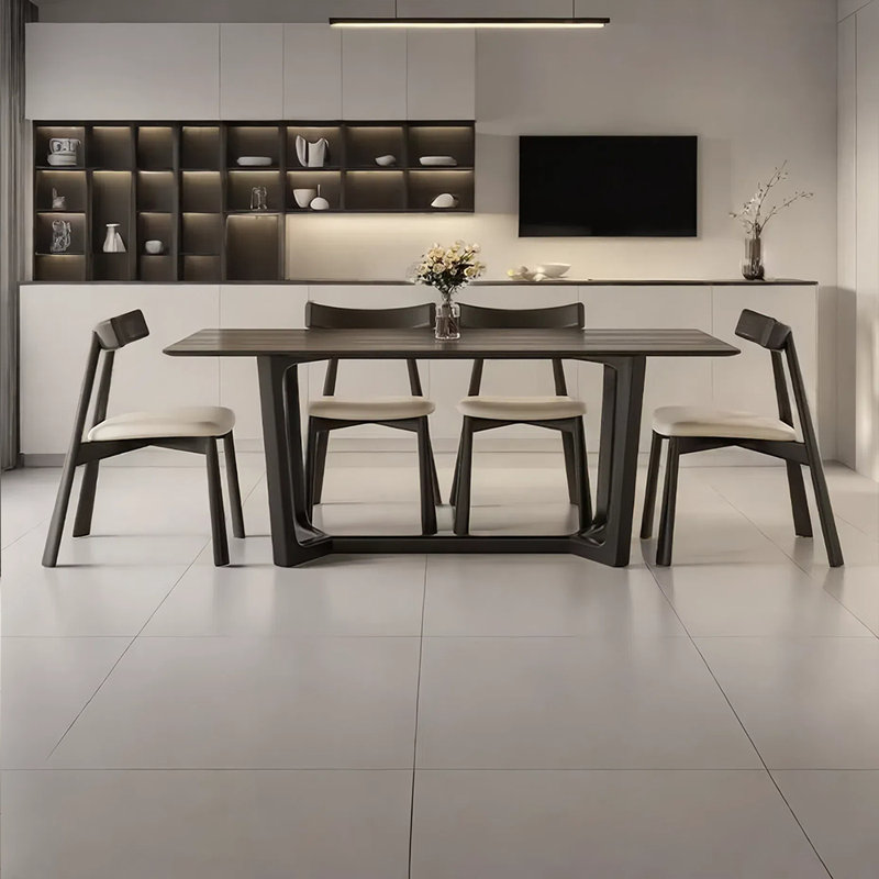 Nouvel ensemble de table et chaises en bois massif, H 29,52 po x L 55,11 po x l 31,49 po
