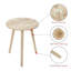 Small Round Modern Side Table - 16"D x 19.5"H Natural Walnut (Living Room/Bedroom/Office Small Spaces)-1246562612
