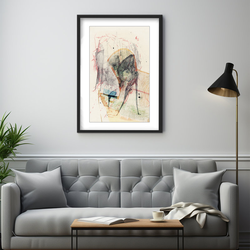 Abstract Blue Light, 40" H x 30" W