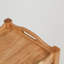 Table d'appoint roulante en bois d'hévéa massif, 2 niveaux avec roues verrouillables et plateau amovible, robuste pour chariot de bar, table de chevet, table de bout, table de canapé