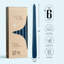 Bougies coniques bleues - Lot de 12, 25 cm, sans parfum-1113103744