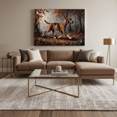 Dogs Plott Hound Black Canvas Wall Art