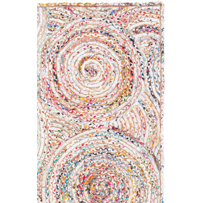 Demaio Hand-Woven Beige/White Area Rug