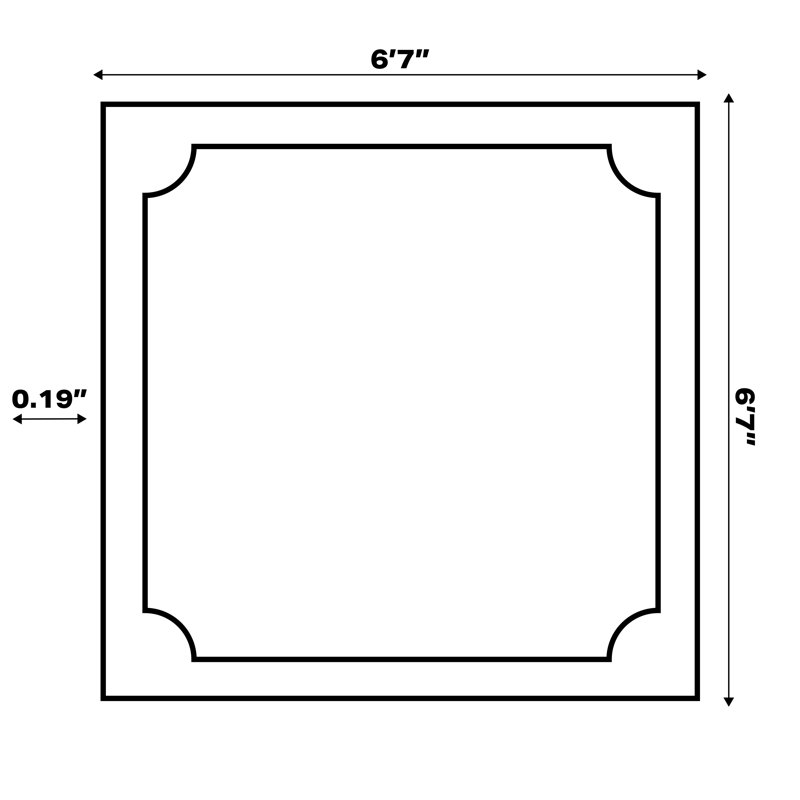 Tapis intérieur / extérieur bleu sarcelle / gris Truman, Carré 6 pi 7 po