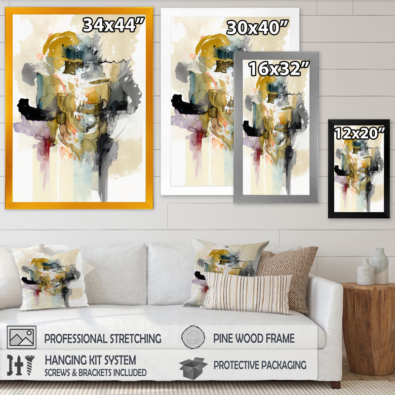 Alizarin - reproduction d'art sur toile, H 44 po x l 34 po x P 1,5 po, Impression dorée sur toile encadrée
