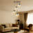 Adjustable Height 4 Lights Metal Body Cluster Pendant