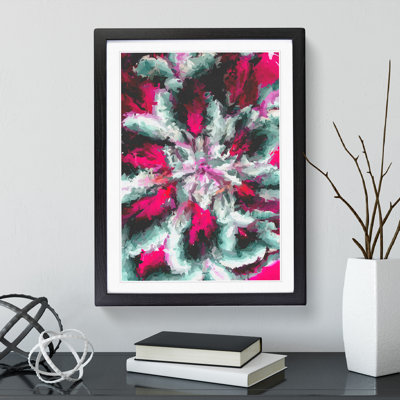Warm Heart Abstract 1 Piece Single Picture Frame Painting