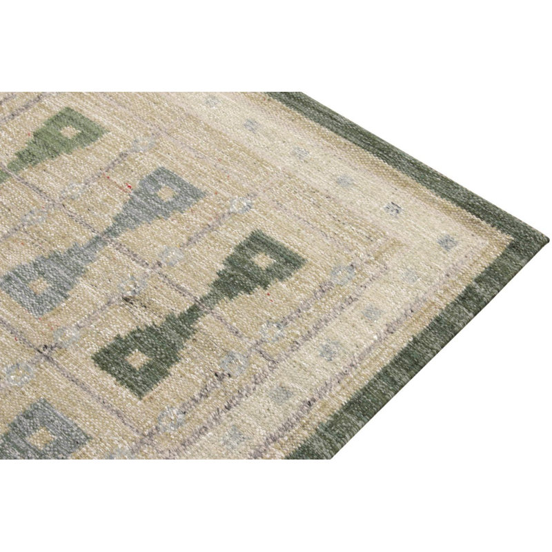Scandinavian Wool Geometric Area Rug, Runner 2'6" x 10'
