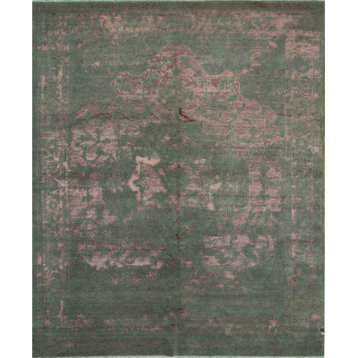 Hand Woven Silk and Wool Area Rug