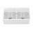 32" Undermount Double Bowl Ceramic Kitchen Sink, Dual Mount White Ceramic Rectangular Deep Double Bowl Sink Basin