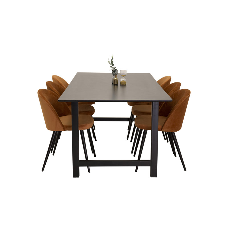 Drasner Dining Set, Brown/Black