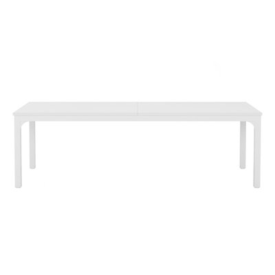 Grande table de salle à manger rectangulaire blanche de 78 po pour 6 à 8 personnes avec mobilier de salle à manger moderne (table seulement)
