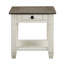 Table basse en bois avec tablette de plancher et 1 tiroir-646913983