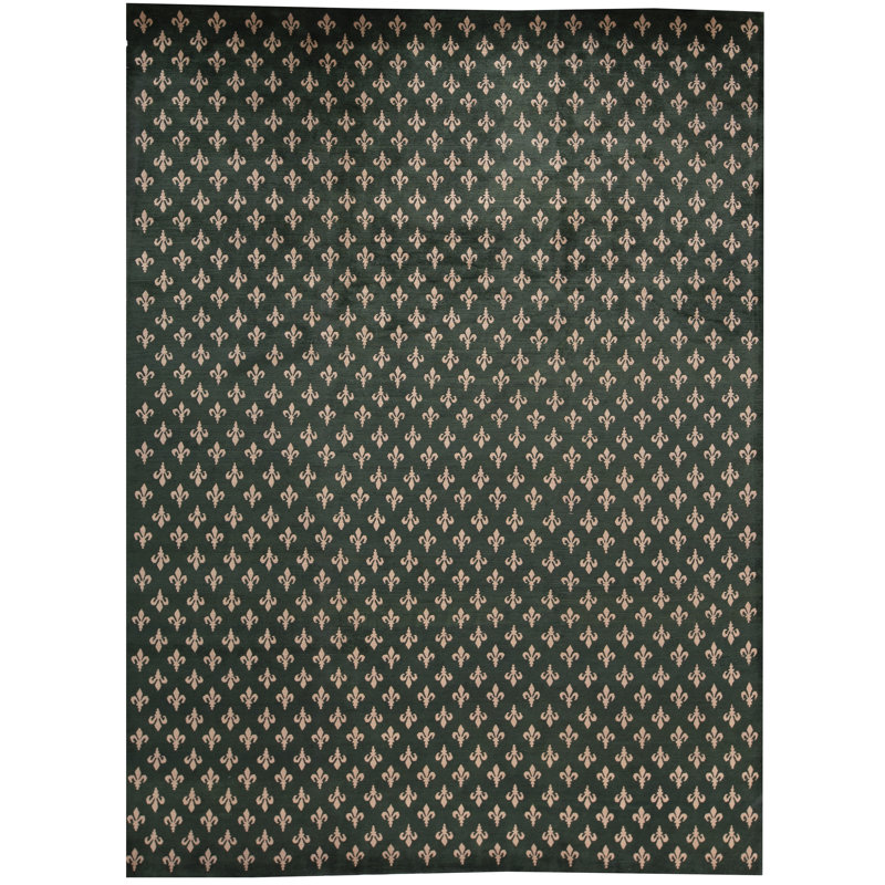Tapis vert noué à la main de haute qualité