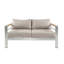 Canapé d'extérieur en aluminium avec coussin Cora