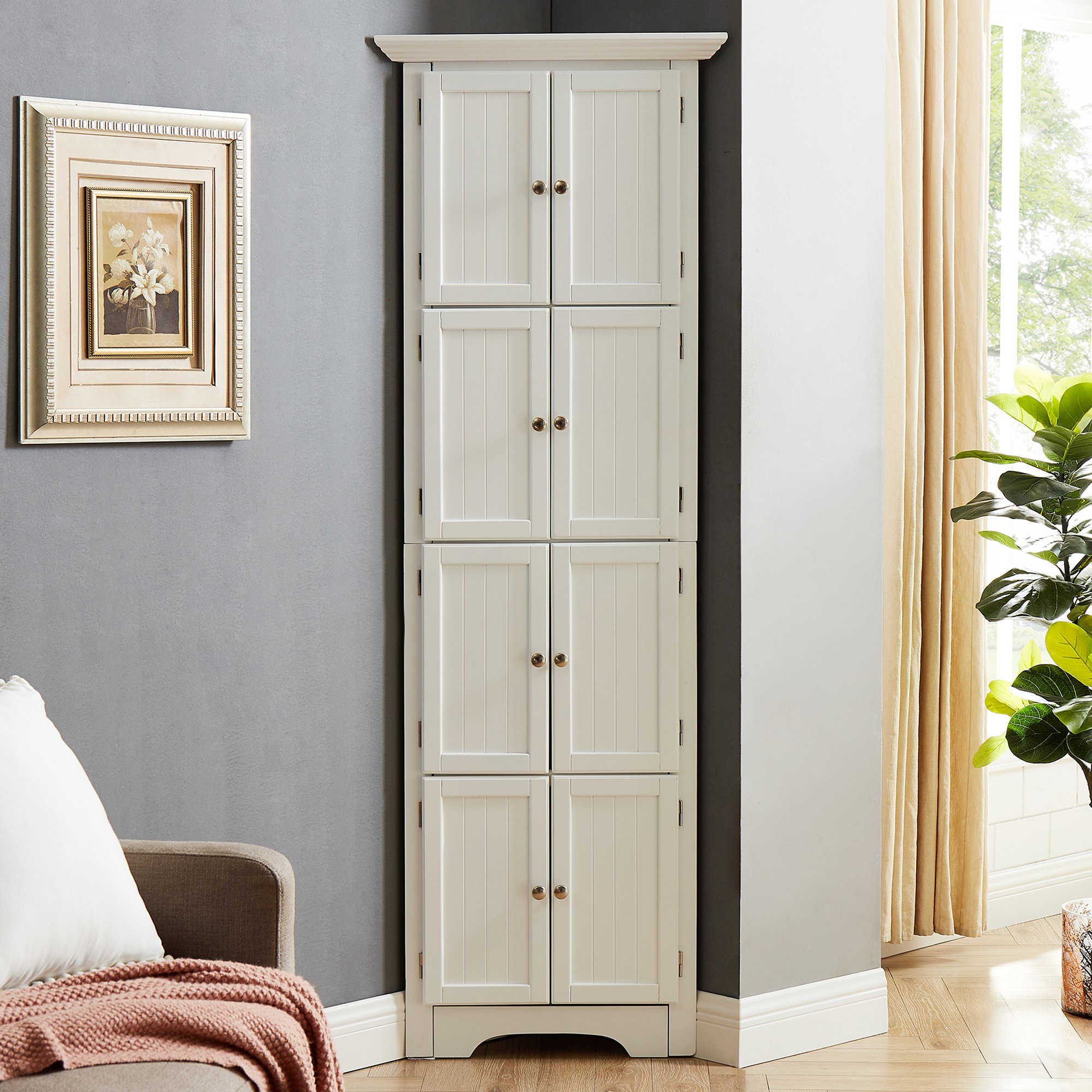 Bonface Freestanding Linen Cabinet Hokku Designs